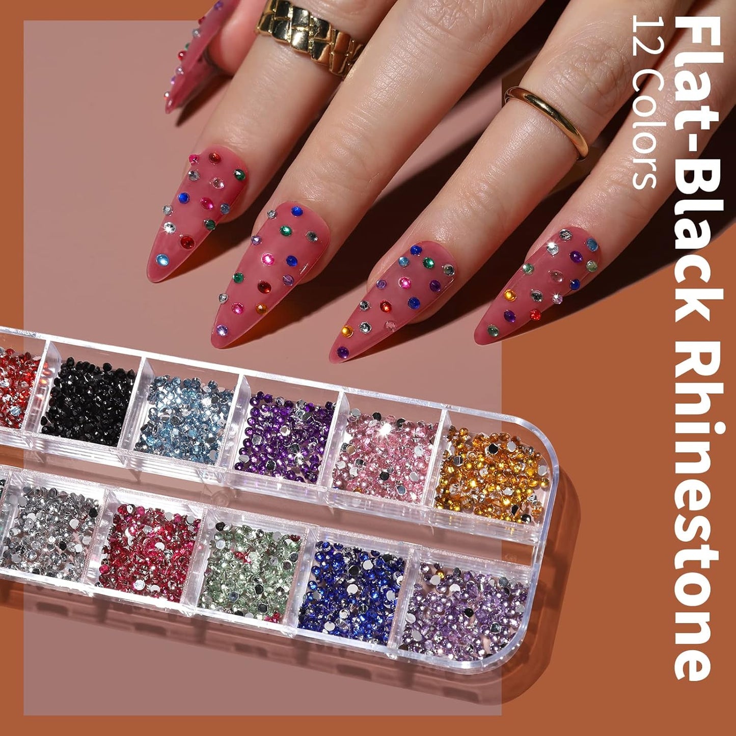 FANDAMEI Nail Tools, Nail Art Brushes Set, Nail Art Dotting Tools, Nail Stickers, Butterfly Nail Art Sequins, Nail Foils, Nail Art Flakes Iridescent, Nail Art Kits, Rhinestones For Nails Design