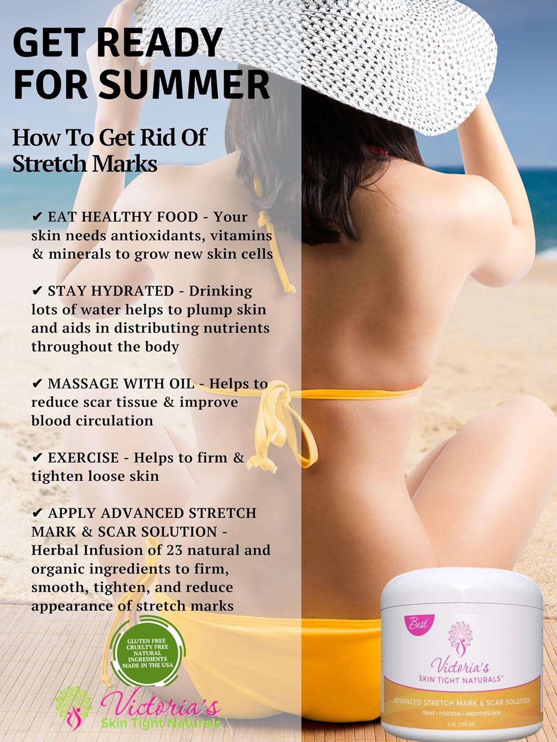 Best Stretch Marks Cream Prevent & Reduce Marks Reduce Pregnancy Stretch Marks Highly Concentrated Cream includes $29 Scar Reducing Guide