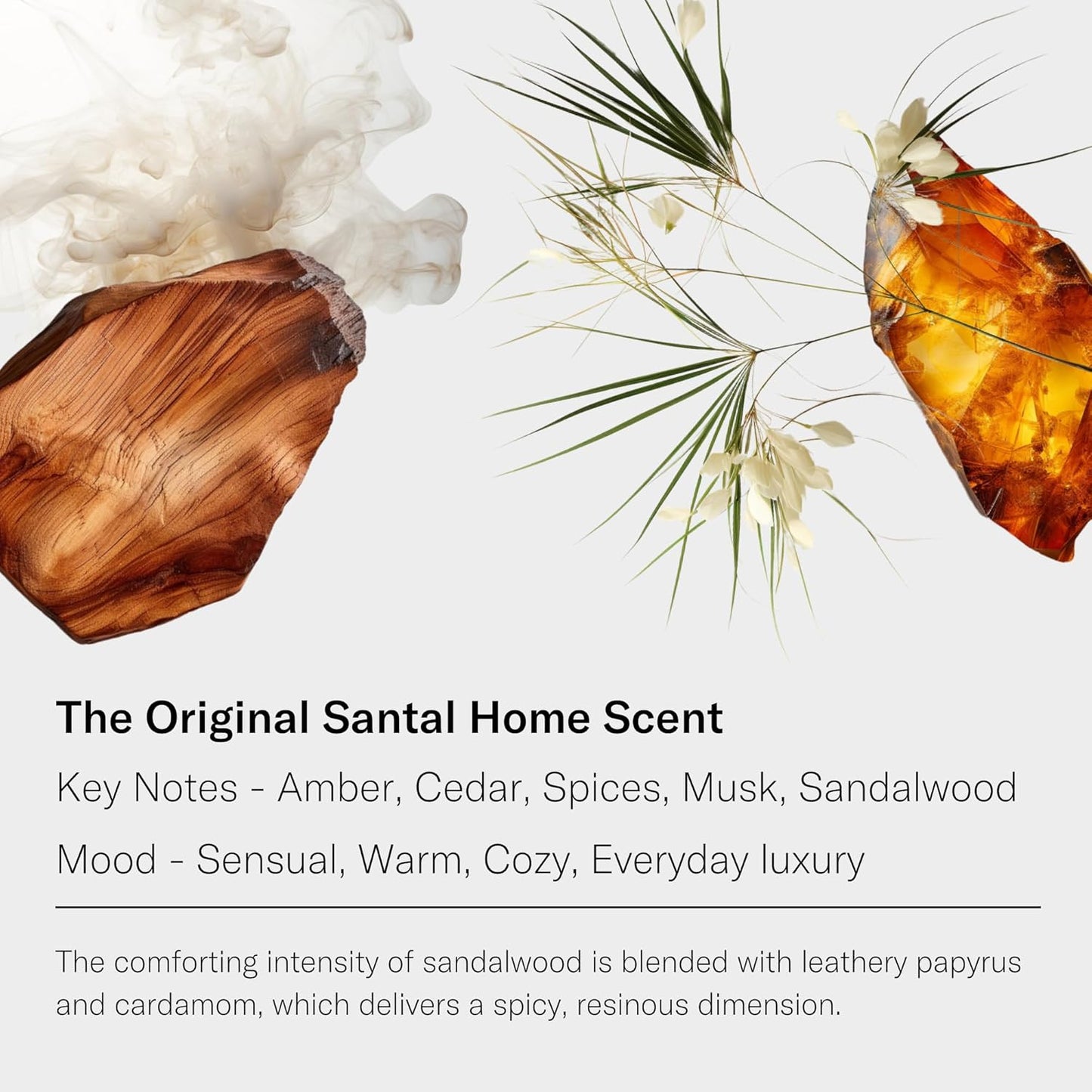 AromaTech Santal Aroma Essential Oil Blend: Luxury Hotel Inspired Aromatherapy with Amber, Vanilla, Cedar & Sandalwood for Ultrasonic Diffusers & Nebulizers - 16 fl oz, 500 ml