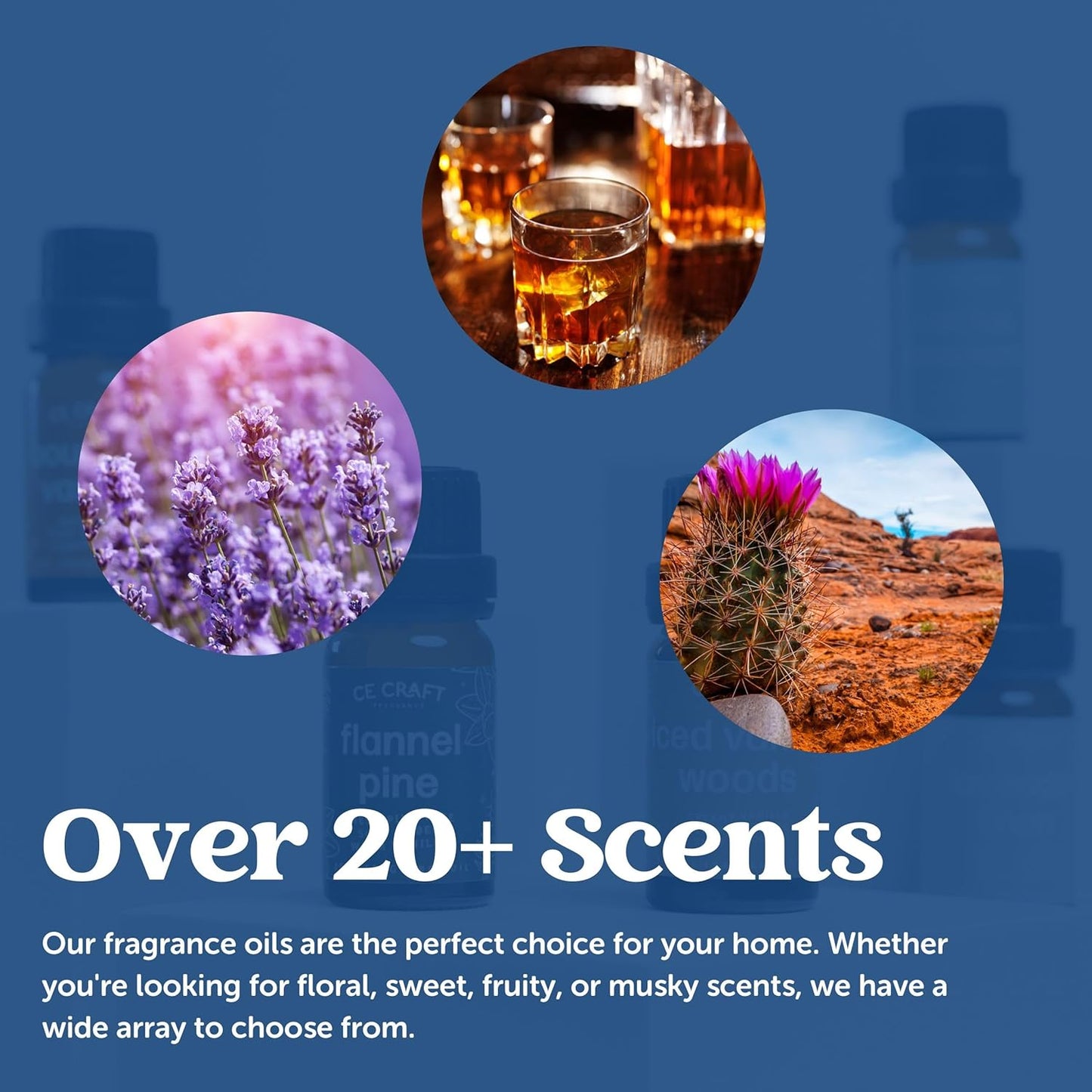 CANDECraftCo Premium Fragrance Oil – Diffuser Oils Fragrances Scented for Home, Candle Soap Making Supplies, Aromatherapy Blends for House (0.34 Fl Oz) (2-Pack, Pink Sands)
