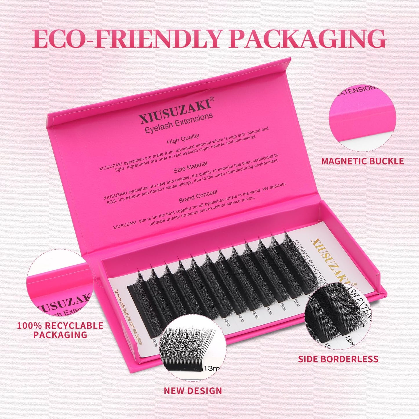 W Lash Extensions Supplies 4D Eyelash Extensions W Shape 0.07mm Thickness C Curl 11mm Premade Fans Easy Fan Lashes Volume Matte Black 12 Rows Crisscross Eye Lashes(W-4D-0.07-C,11mm)