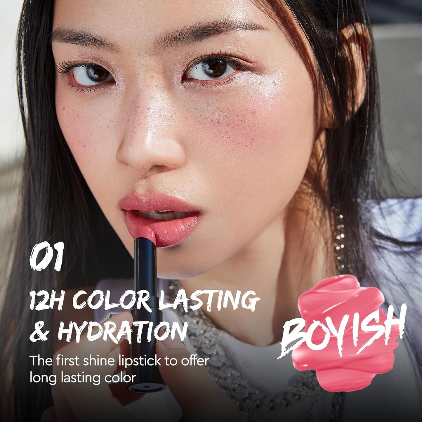 HERA Sensual Tinted Shine Stick 3.5g #185 ELECTRIC ROSE | 12HR Long-lasting Lipstick, Sheer & Buildable Lip Tint Stain, Hydrating Formula with Vitamin E, Smooth Finish and Luxurious Korean Makeup