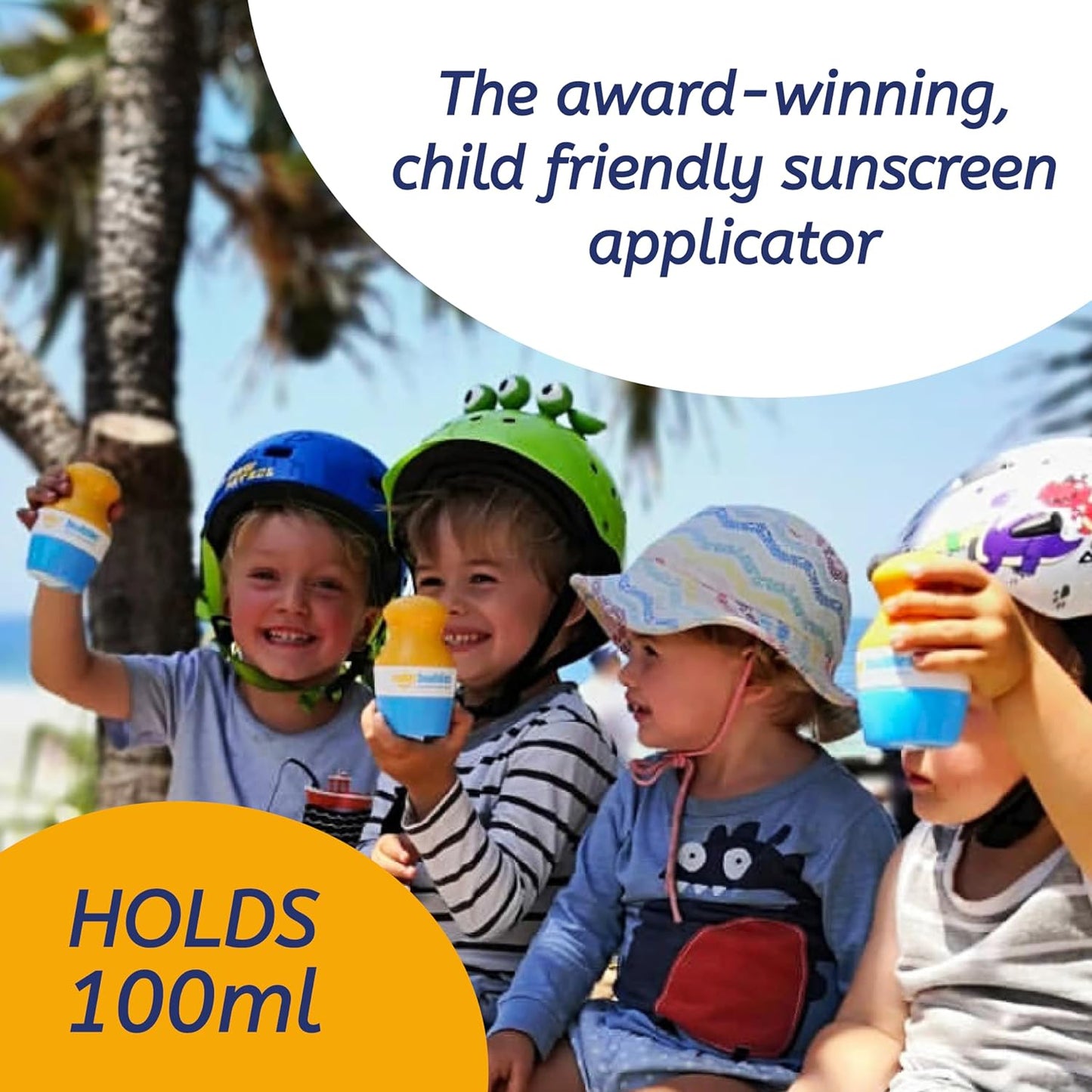 Solar Buddies Bag Bundle & Carabina Clip - Full Green - Refillable Roll on Sponge Sunscreen, Suncream & Lotion Applicator For Kids, Adults & Families - Holds 3.4fl oz, Perfect Size for Travel