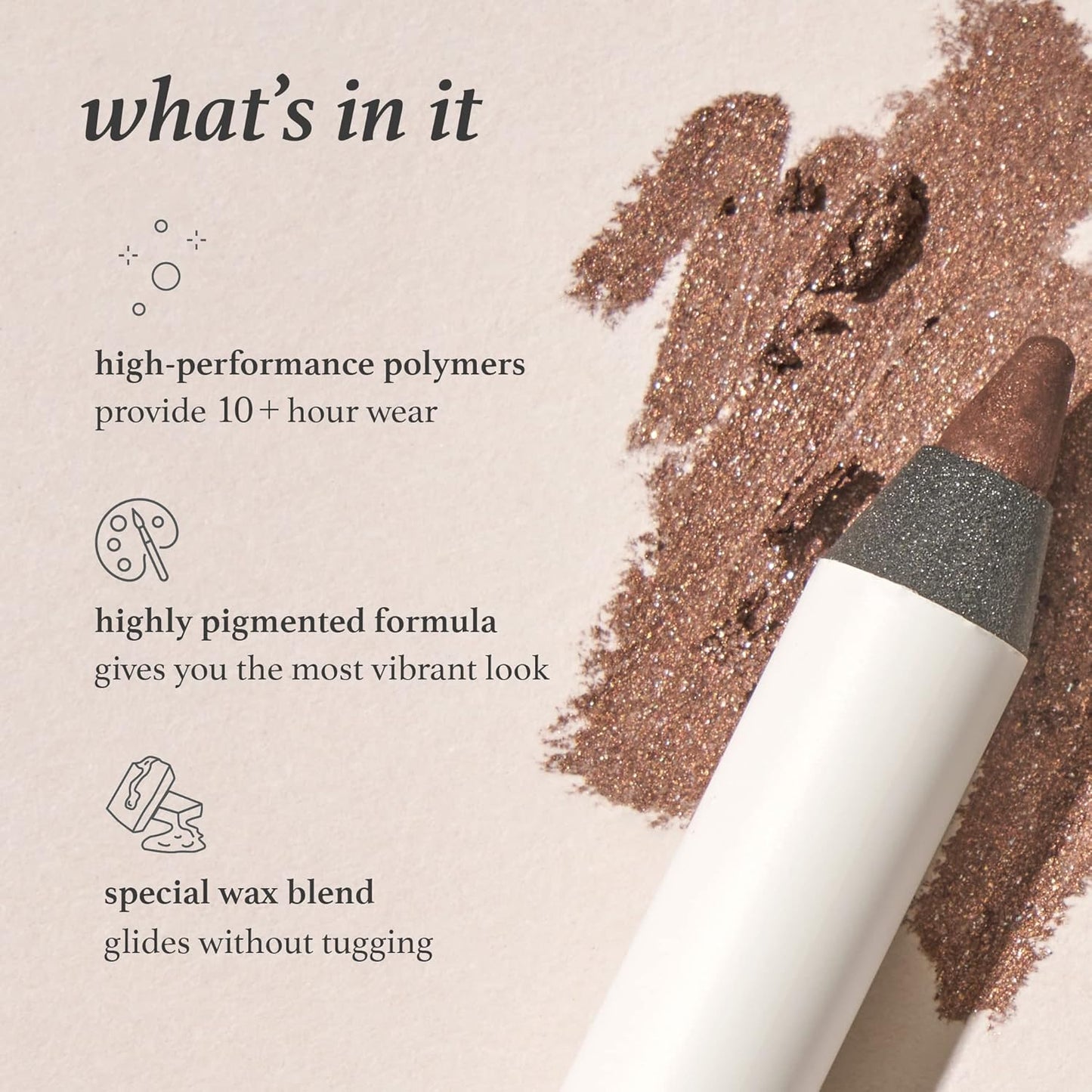 Julep When Pencil Met Gel Sharpenable Multi-Use Longwear Eyeliner Pencil - Tangerine Shimmer - Transfer-Proof - High Performance Liner