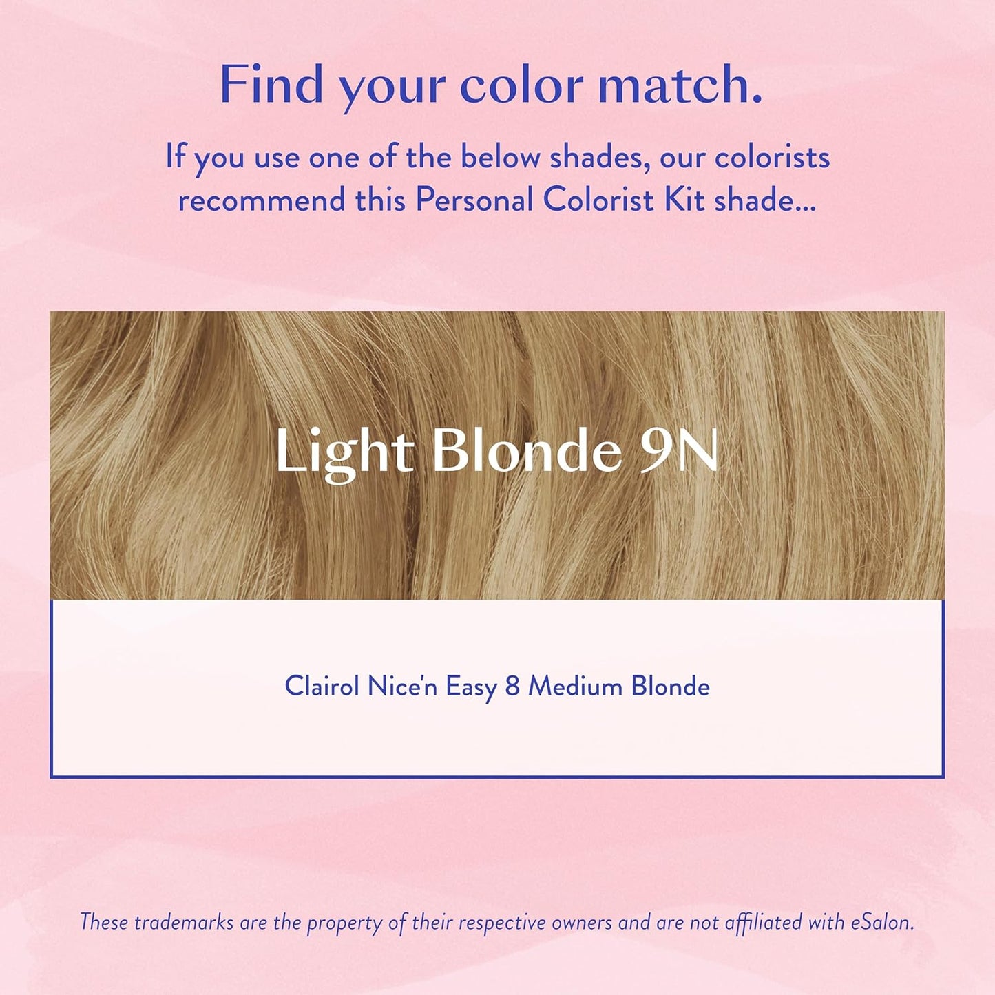 eSalon Permanent Hair Color & Hair Dye Complete Kit - Light Blonde - Personal Colorist Kit for Up To 100% Gray Coverage for All Hair Types - Professional-Grade Ammonia-Free Hair Dye