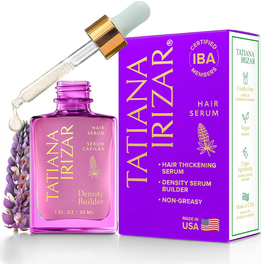 Hair Thickening Serum - Hair Density Serum Builder for Women Made in USA 30ml - Clinically Proven Scalp Treatment Non-Greasy - Biotin Argan & Pea Peptides - Thinning, Fine or Damaged Hair Growth Serum