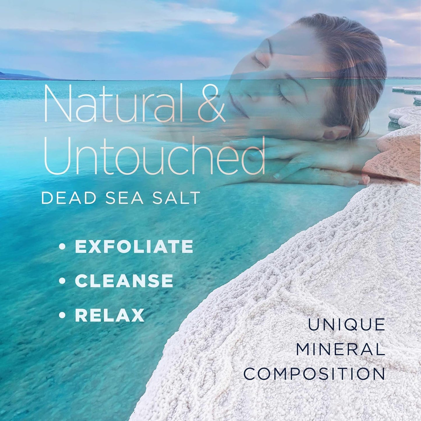 Minera Coarse Grain Dead Sea Salt for Bath & Soaking – 19 lbs, Fast-Dissolving, 100% Pure & Natural, Unscented, Skin-Nourishing Bulk Sea Salt