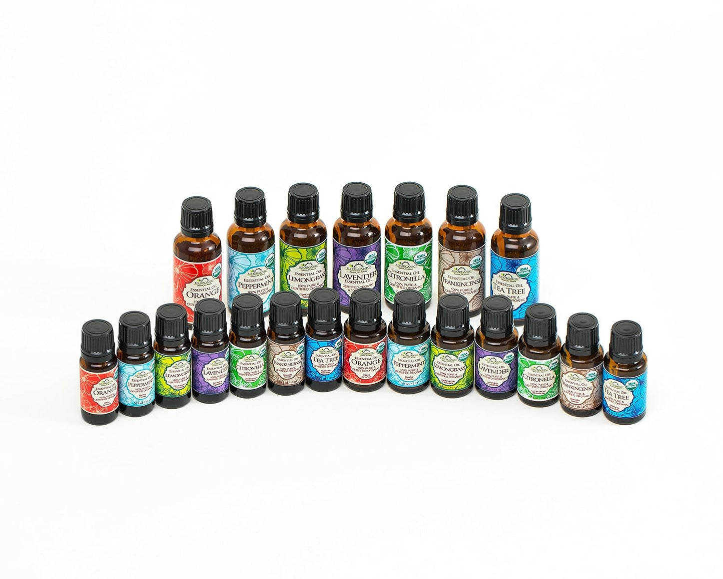US Organic 100% Pure Lavender Essential Oil, Directly sourced from Bulgaria, USDA Certified Organic, Undiluted, for Diffuser, Humidifier, Massage, Skin, Hair Care, Non GMO, 10 ml 2 Pack