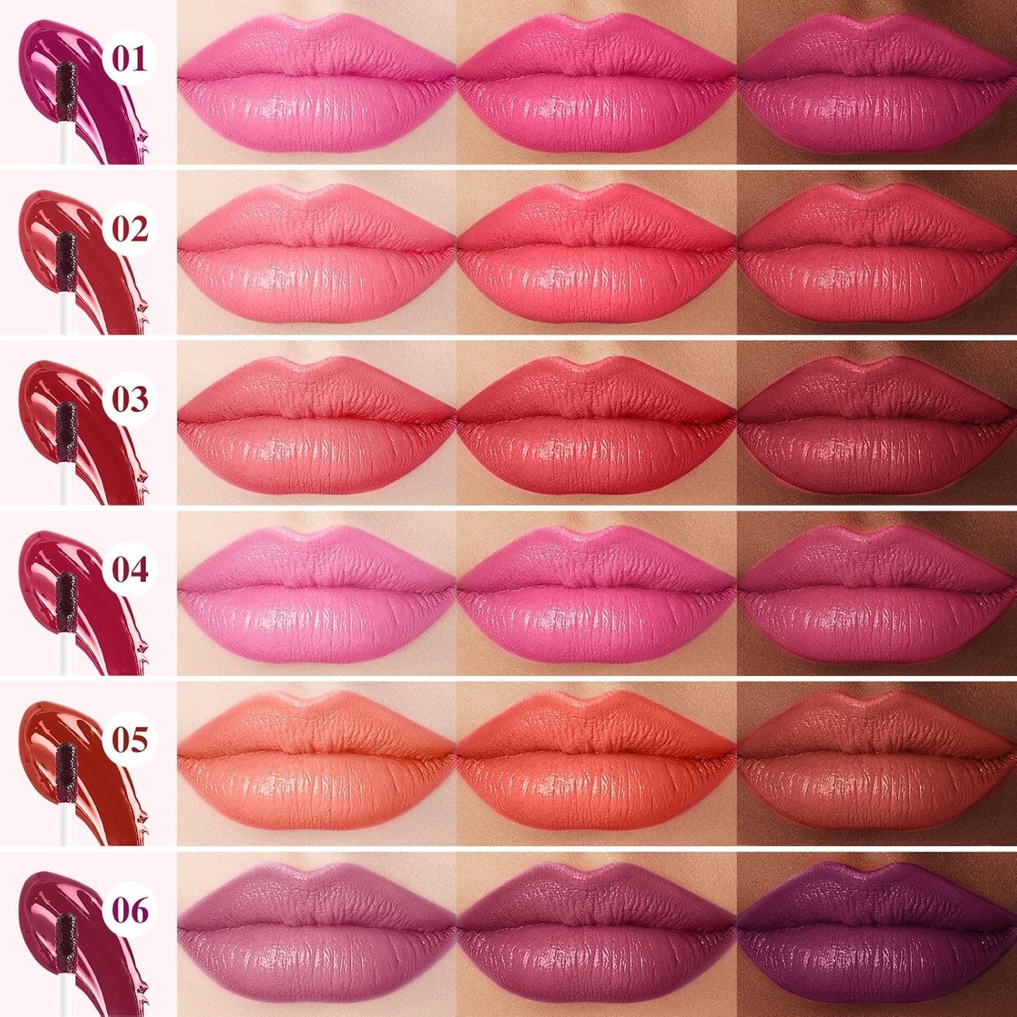 Lip Stain - Lip Stain Peel Off Long-Lasting with Matte Finish Waterproof & Transfer-Proof, Lip Liner Moisturizing & Nourishing Non-Stick Cup Highly Pigmented Color Lip Tint (06 Mauve)