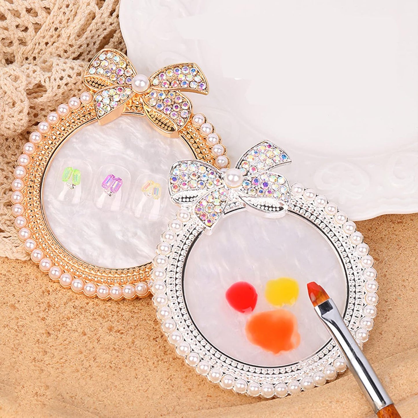 Nail Palette Knot Nail Polish Palette Nail Tray for Nail Art Nail Polish Mixing Palette Nail Art Display Board