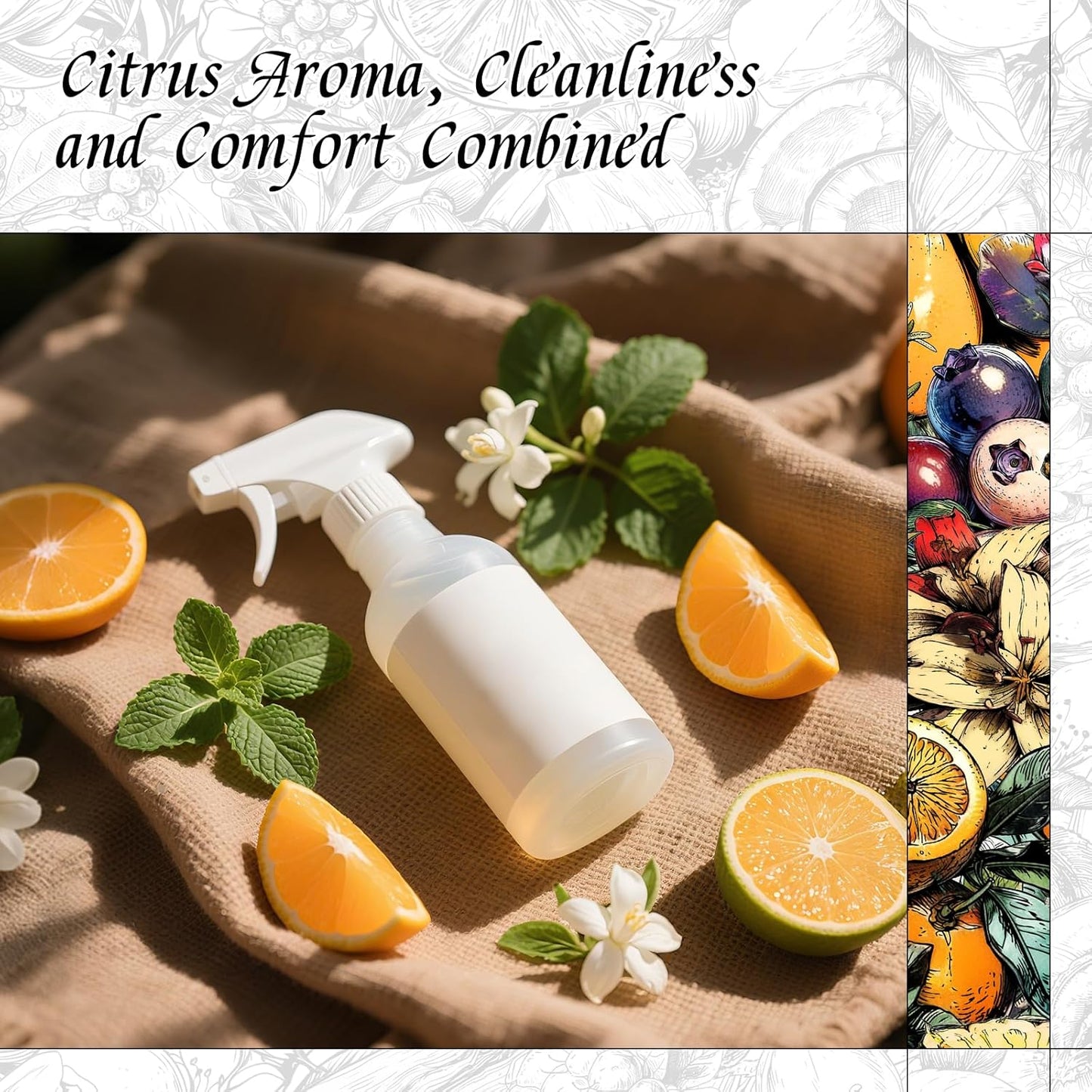 HIQILI Citrus Mirage Fragrance Oil for Candle & Soap Making, Perfect for Scent Diffuser & Humidifier, DIY Multi-Use Cleaner - 1 Fl Oz