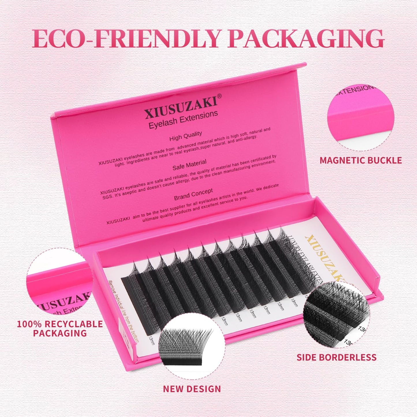 W Lash Extensions Supplies 3D Eyelash Extensions W Shape 0.07mm Thickness D Curl 11mm Premade Fans Easy Fan Lashes Volume Matte Black 12 Rows Crisscross Eye Lashes(W-3D-0.07-D,11mm)