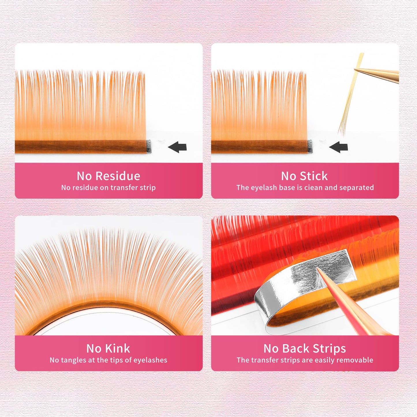 Eyelash Extensions Colored Lashes Extension 0.07 C Curl Lashes 9mm Classic Lash Extensions Soft Individual Lashes 16 Rows Natural False Eyelashes Volume Lashes Professional Use(Colored,0.07-C,9mm)