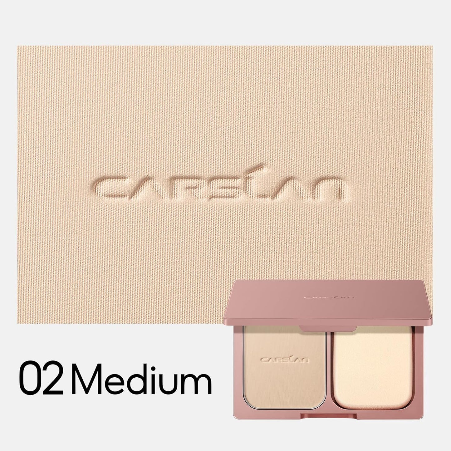 Oil Control Pressed Setting Powder Compact, 12H Longlasting Translucent Powder Makeup, Waterproof Face Powder, 02 MEDIUM, 0.28Oz