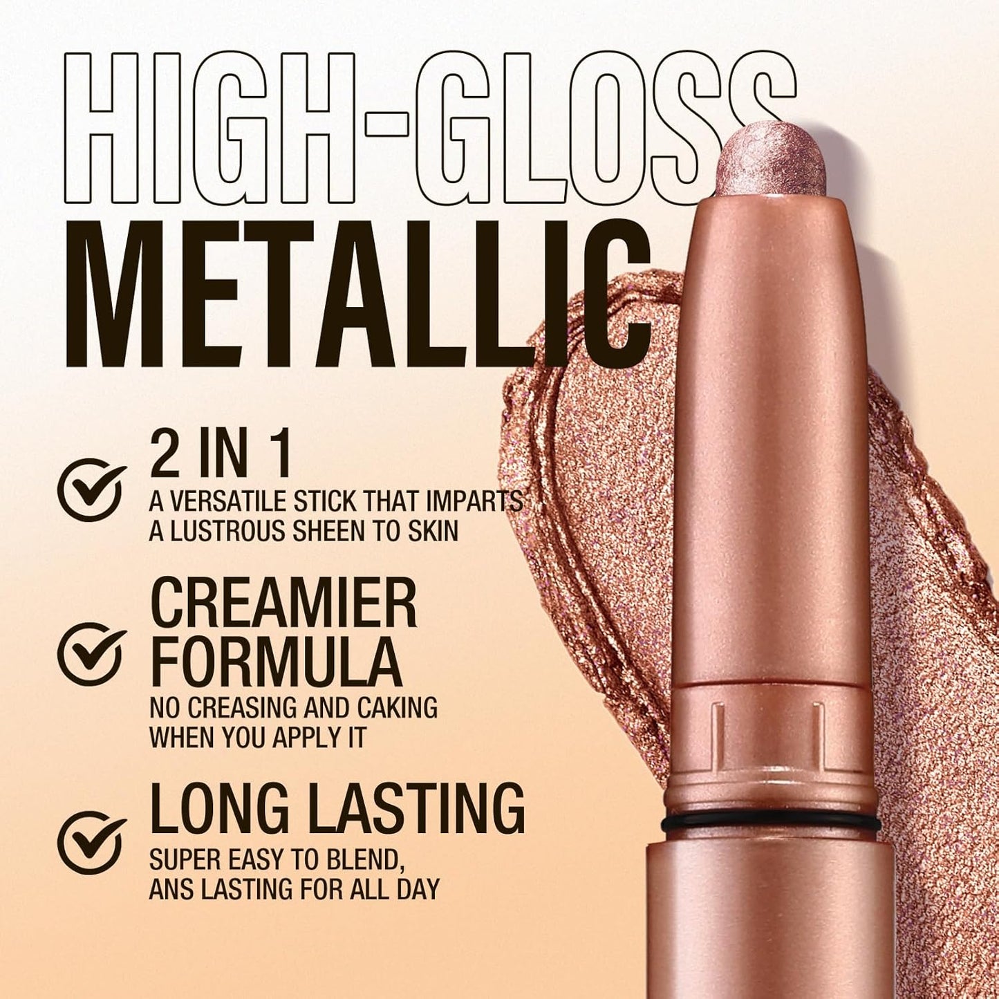 Jolilab Eyeshadow Stick Set, 2 PCS Matte Professional Bright-Colored Contouring and Highlight Stick, Cream Waterproof Long Lasting High Pigmented Eye Shadow (2, 05+21 2pcs)