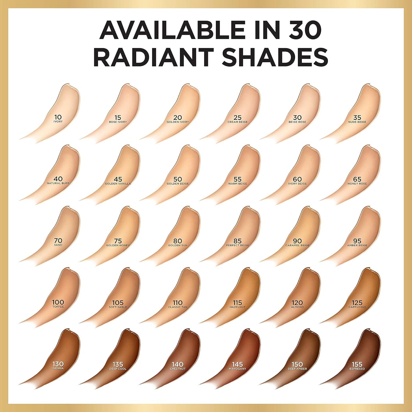 L'Oreal Paris Age Perfect Radiant Serum Foundation with SPF 50, Espresso, 1 Ounce