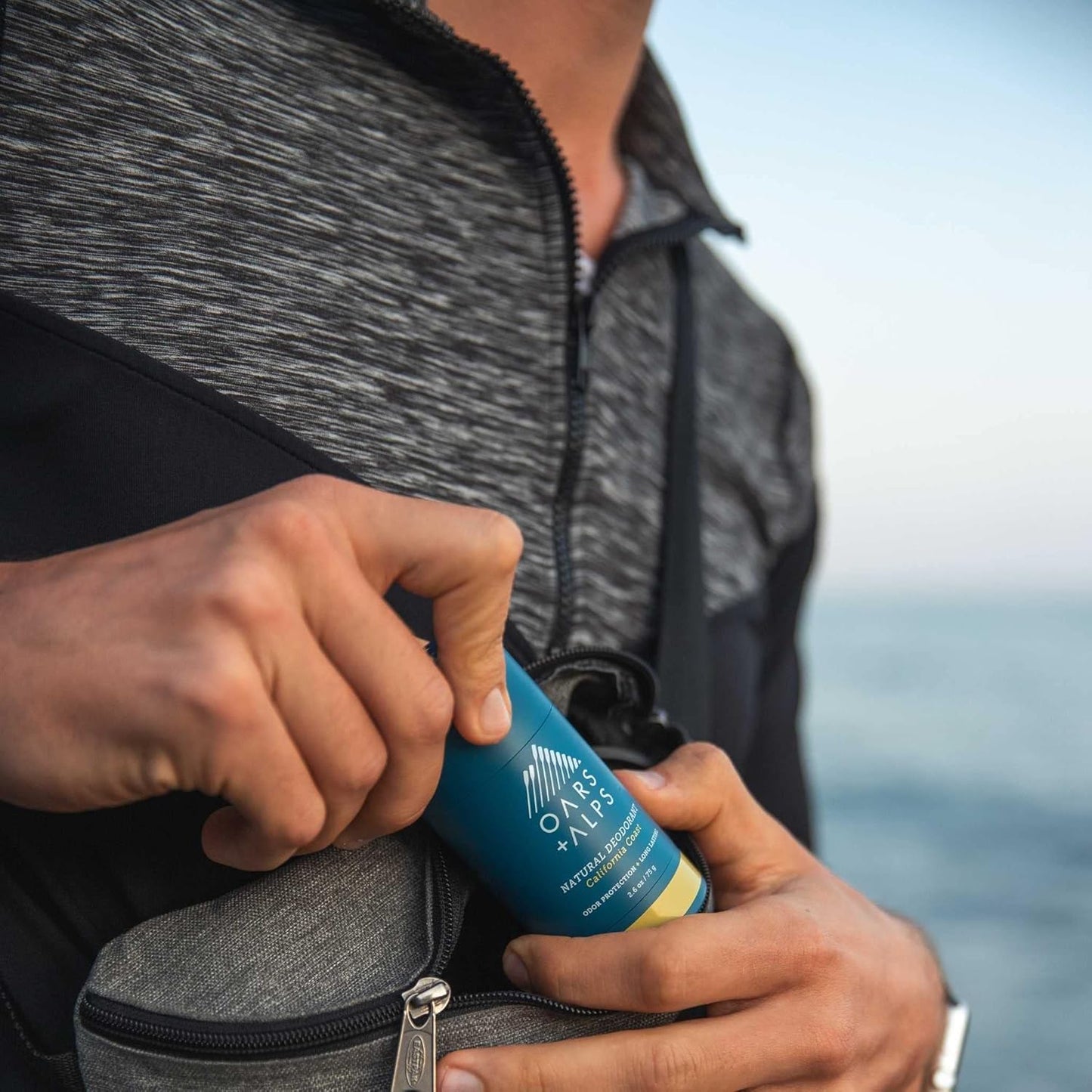 Oars + Alps Aluminum Free Deodorant for Men and Women, Dermatologist Tested and Made with Clean Ingredients, Travel Size, California Coast, 2 Pack, 2.6 Oz Each