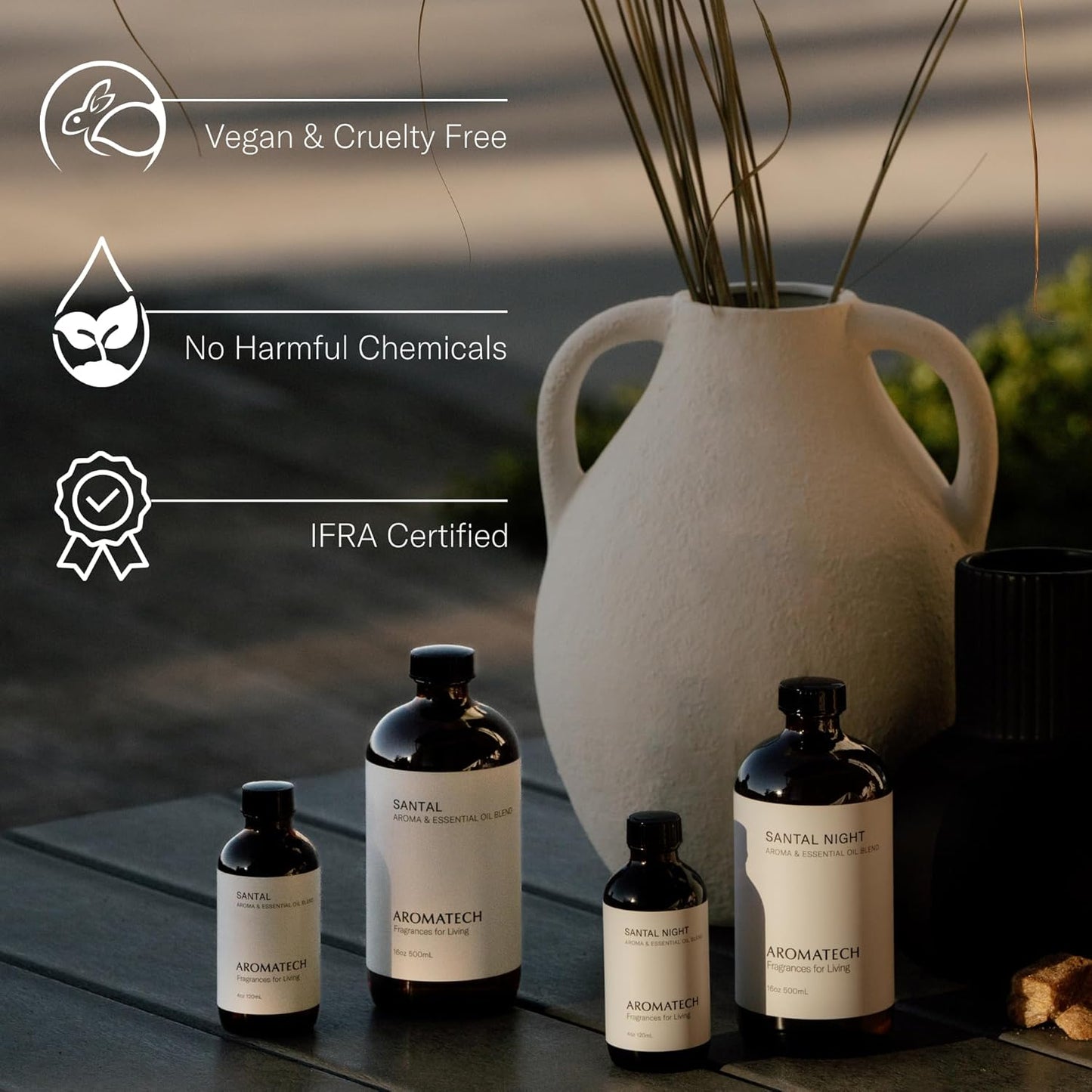 AromaTech Palo Santo & Amber for Aroma Oil Scent Diffusers - 120 Milliliter