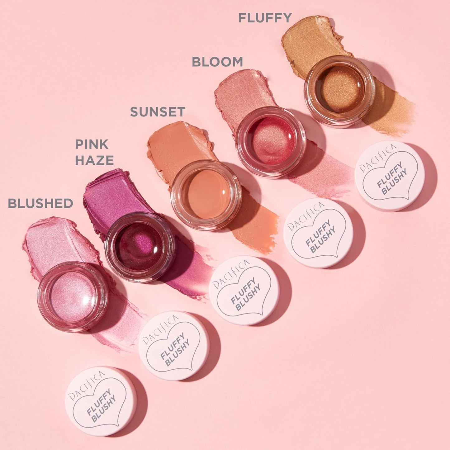 Pacifica Beauty Fluffy Blushy Cream Blush - Fluffy, Makeup, Lip + Cheek, Lightweight, Blendable, Buildable, Air Whip Cream Blush, Hydrating Vegan Collagen, Face Blush, Vegan, 1 fl oz (1 Count)