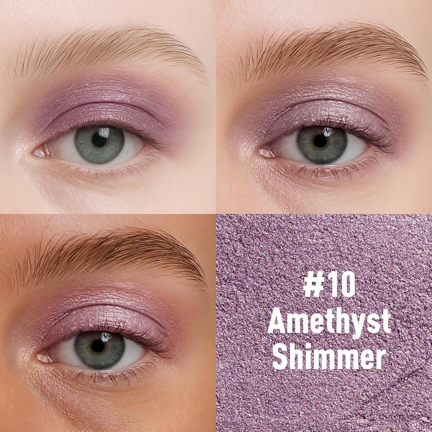 FV Cream Shimmer Eyeshadow Stick，Long Lasting & Waterproof, Multi-Use & High Pigment Eyeshadow Makeup Stick, Amethyst Shimmer