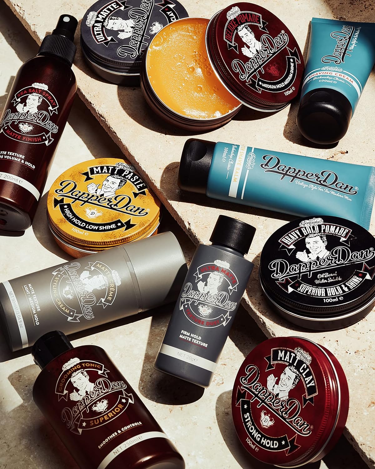 Dapper Dan Matt Paste, High Hold Low Shine Hair Paste for Men, Versatile Hair Product with Flexible Hold for All Styles, Vintage Cologne Fragrance, 2 x 3.38 fl oz