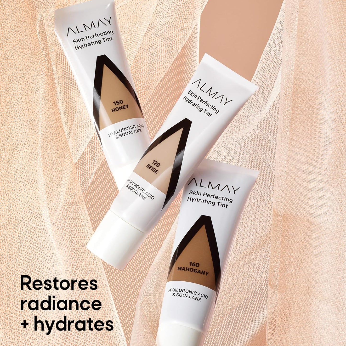 Almay Hydrating Liquid Foundation Tint, Lightweight with Light Coverage, Naturally Dewy Finish, Hypoallergenic, Dermatologist TestedFragrance Free, 170 Mocha, 0.94 fl oz.
