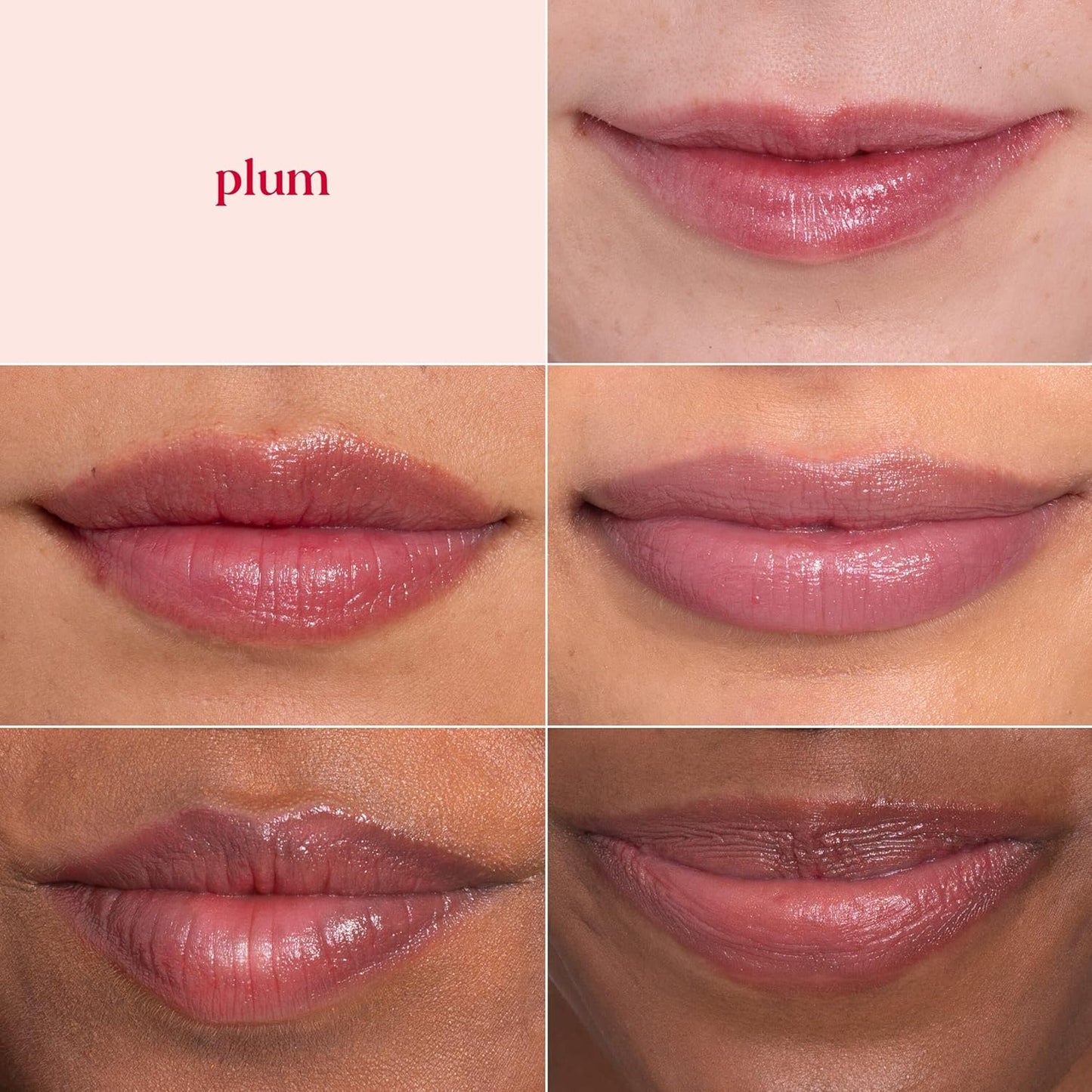 Burt's Bees Shimmer Lip Tint Set, Tinted Lip Balm Stick, Moisturizing for All Day Hydration with Natural Origin Glowy Pigmented Finish & Buildable Color, Plum (4-Pack)