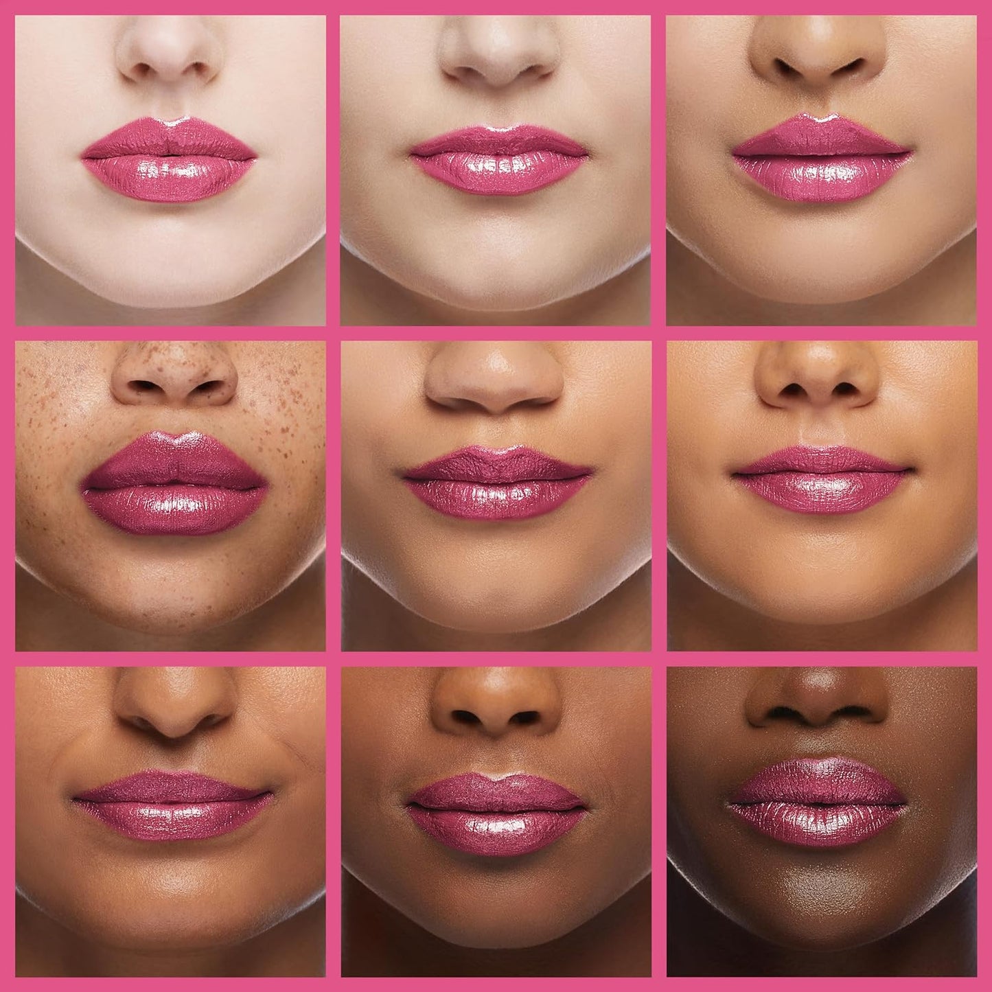 Oulac Hot Pink Lipstick for Women with Metallic 3D Shine Lightweight Hydrating Formula, High Impact Lip Color, Vegan Beauty, Full Coverage Lip Makeup, Christmas Gifts for Women, Sweet Lolita(17)