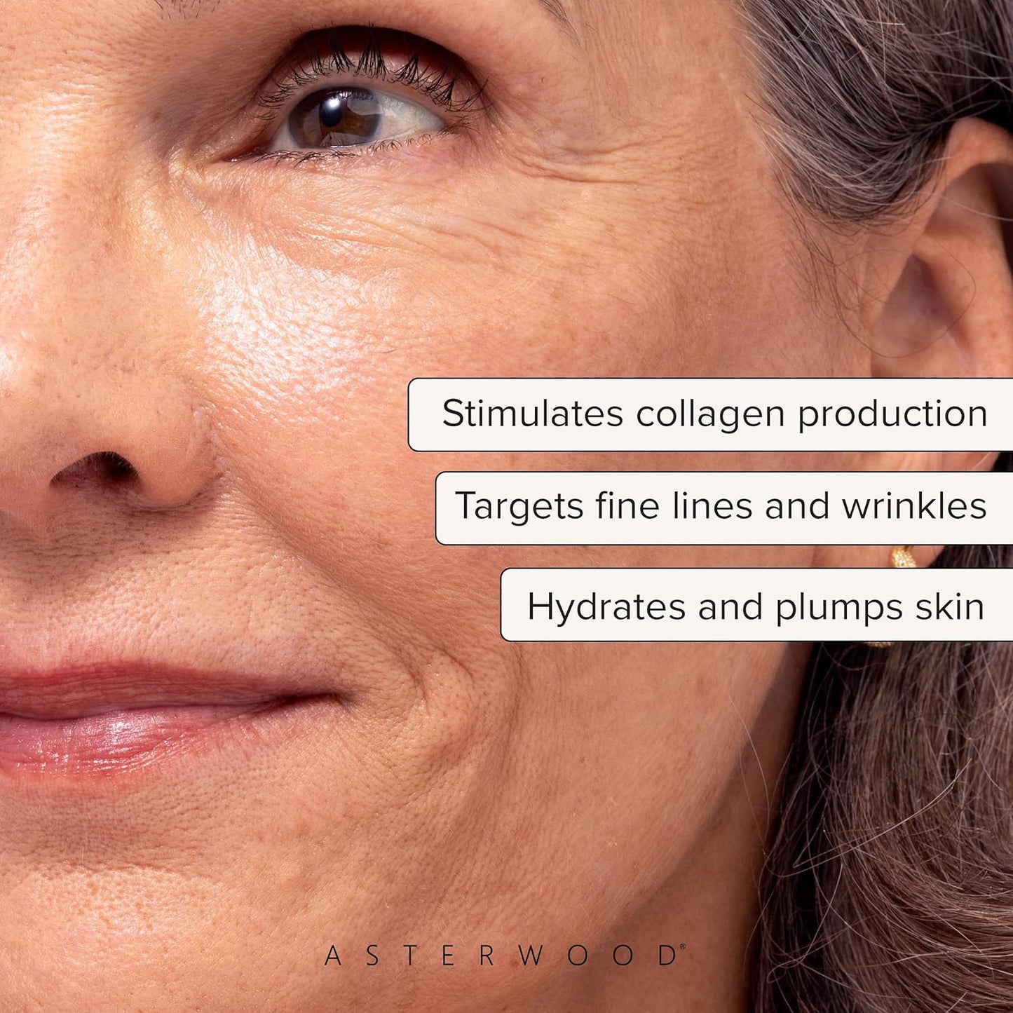 Asterwood Triple Repair Matrixyl 3000 + Argireline + Hyaluronic Acid + Vitamin C Serum for Face - Anti-Aging, Collagen Boosting, Hydrating - Fragrance-Free - 2 Fl Oz