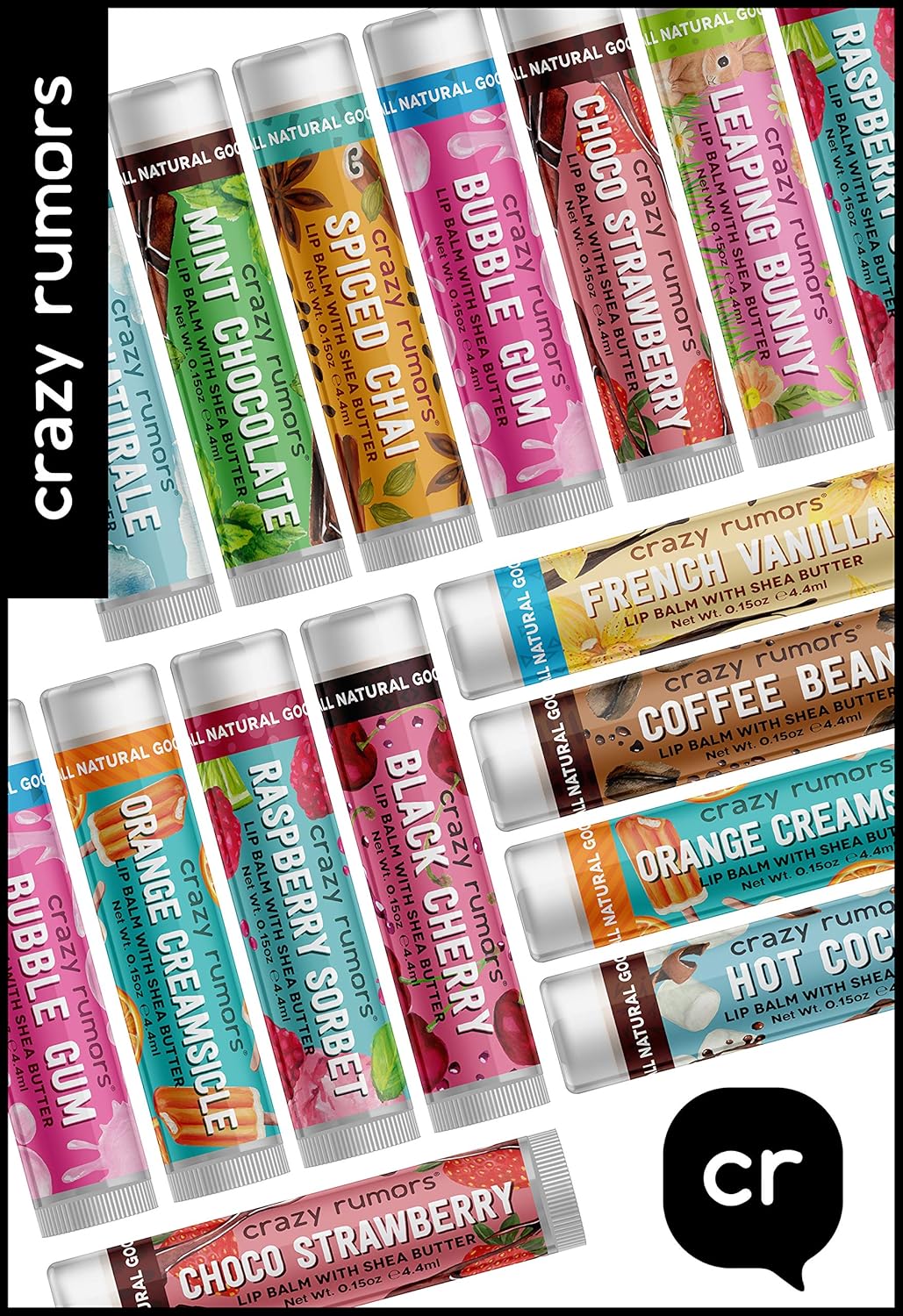 Crazy Rumors Brew Lip Balm Tube 0.15 oz, Orange Bergamot